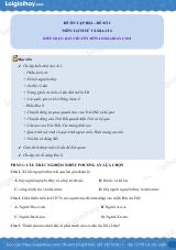 Đề kiểm tra học kì 1 Lịch sử và Địa lí 6 - Đề số 3